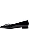 CLARKS WOMENS STRAP POINT TOE SHOE - BLACK PATENT